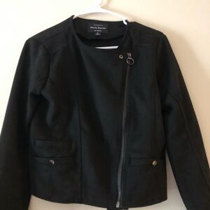 Black Velour Moto Jacket